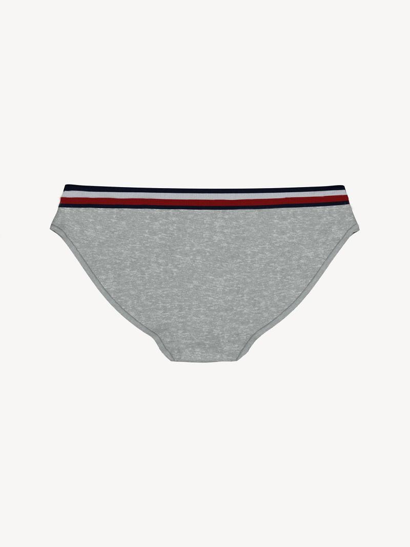 Női Tommy Hilfiger Logo Brief Bikinis Szürke | HU 542JPQ